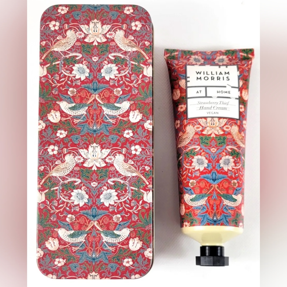 William Morris | Strawberry Thief | Hand Cream Vegan | Collectible Metal…